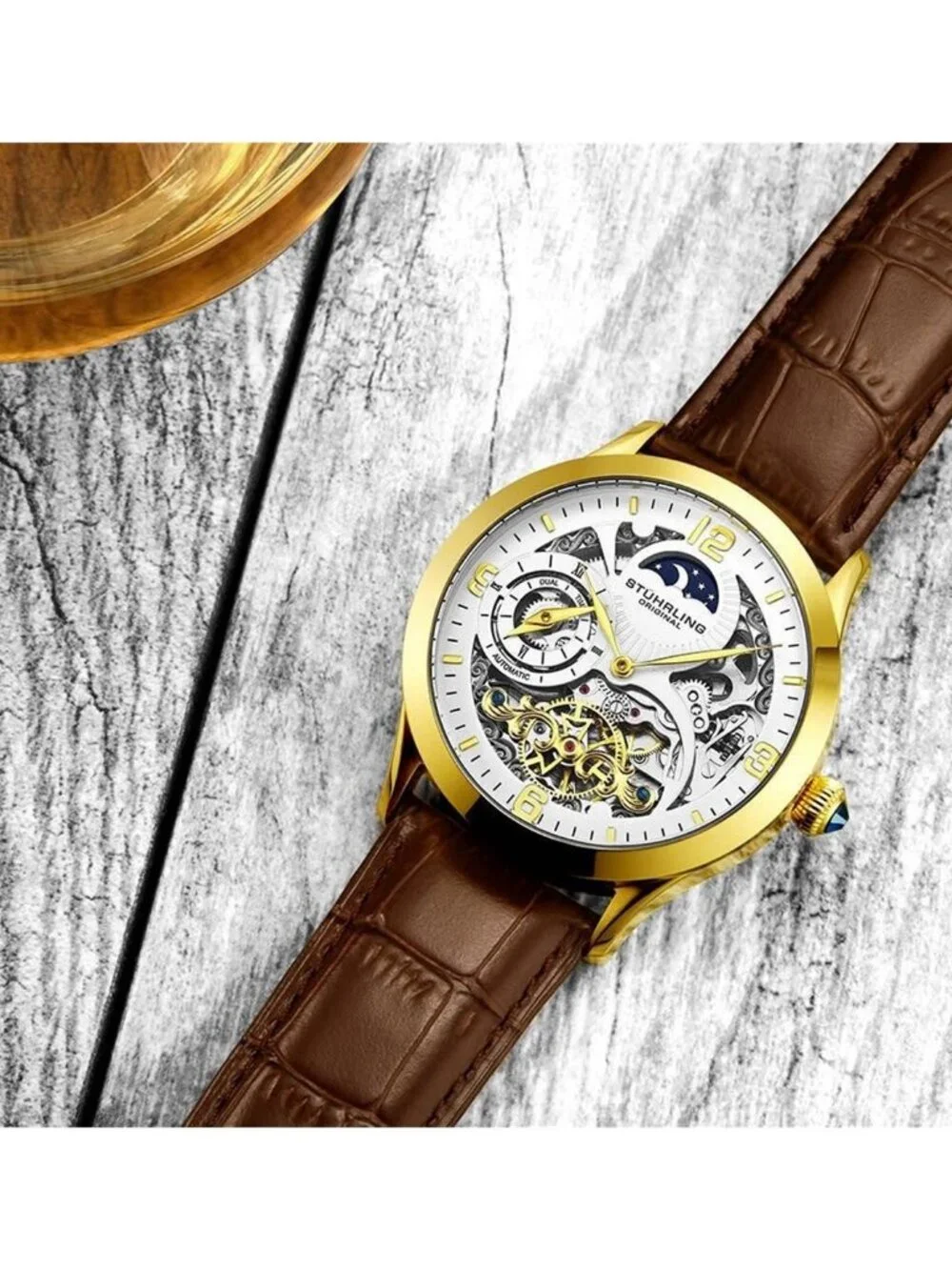 NWT Stuhrling Original Legacy Automatic White Dial Men's Watch